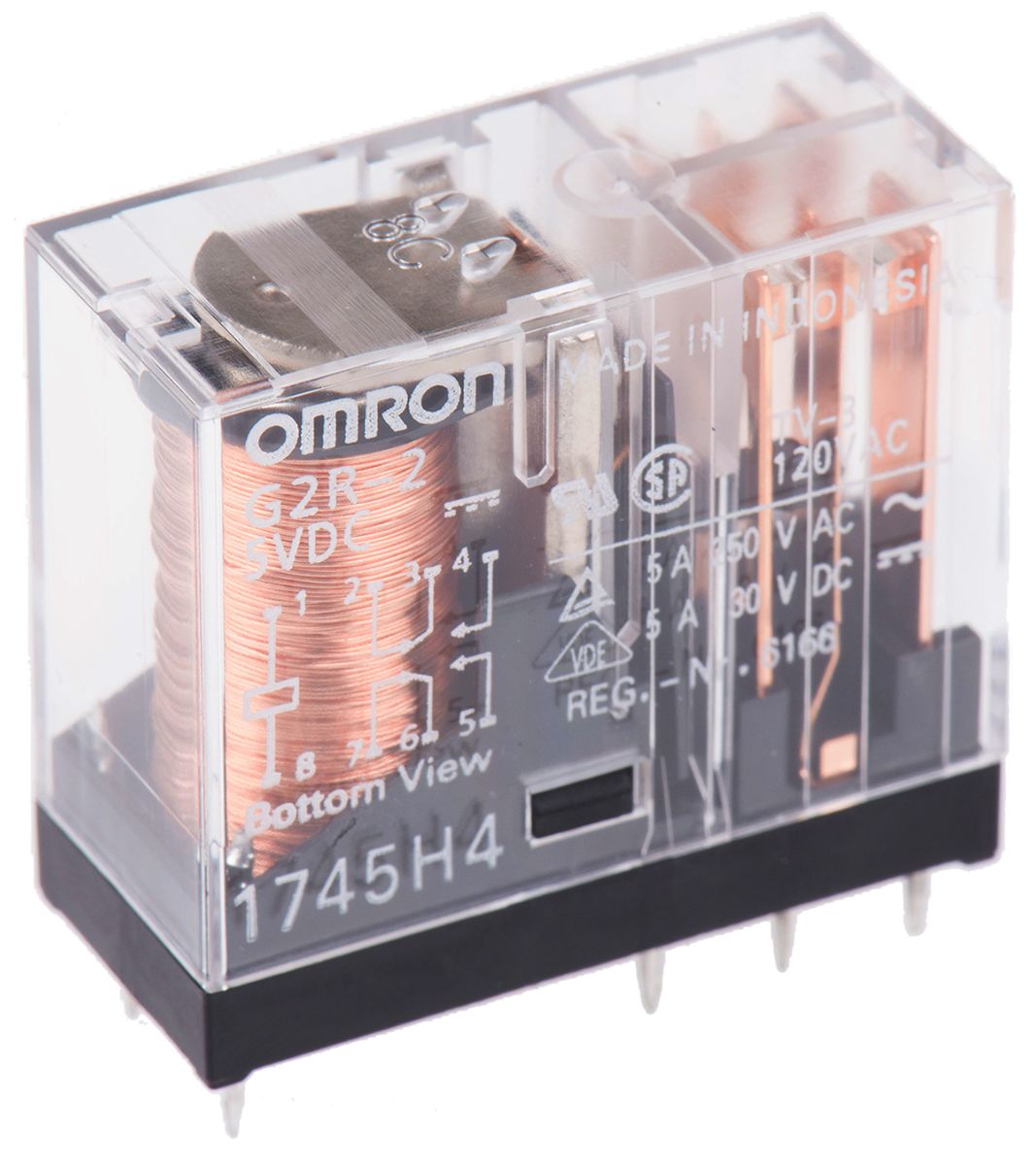 G2R 2 5DC Omron PCB Mount Power Relay 5V Dc Coil 5A Switching