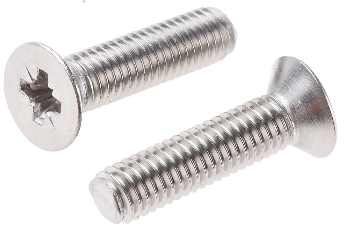 Rs Pro Pozidriv Countersunk A Stainless Steel Machine Screws Din