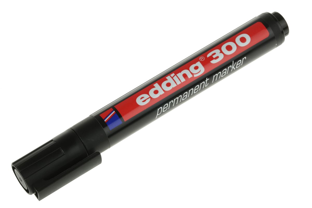 300 001 Edding Fine Tip Black Marker Pen RS