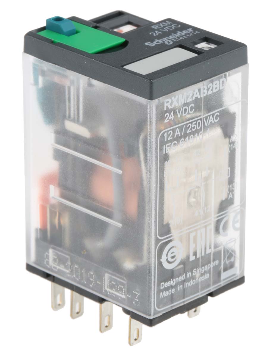 Rxm Ab Bd Schneider Electric Plug In Power Relay V Dc Coil A