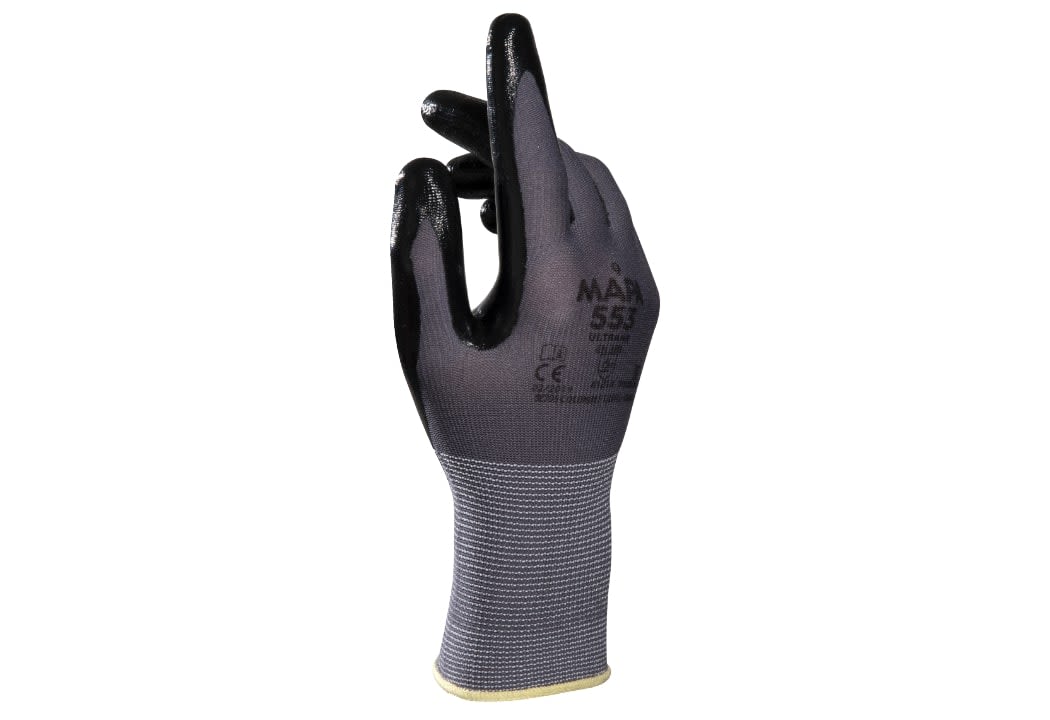 Mapa Ultrane Black Nitrile Chemical Resistant Work Gloves