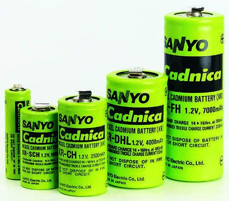 F734A0547 Sanyo Cadnica Sanyo NiCd Rechargeable D Battery 4Ah RS