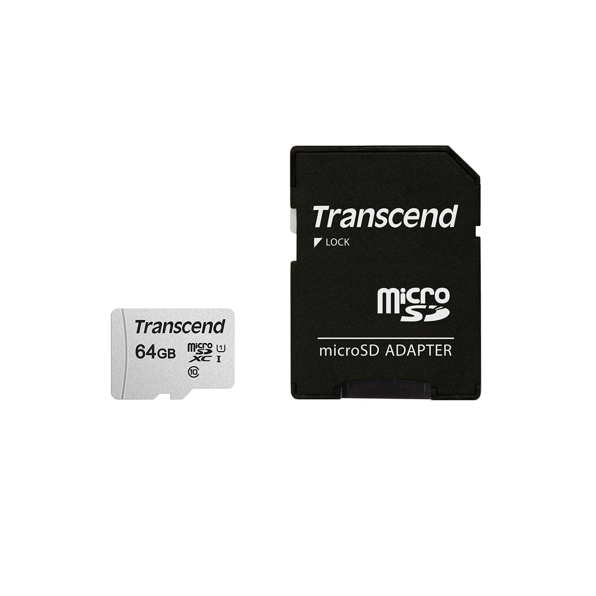 TS64GUSD300S A Transcend 64 GB MicroSDXC Micro SD Card A1 Class 10