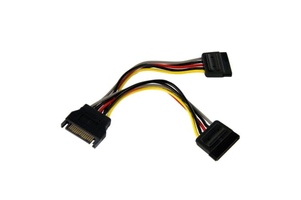 StarTech.com Male SATA Power to Female SATA Power Cable, 6in