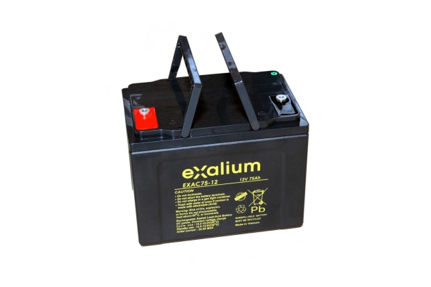  Exalium 12V M6 Lead Acid Battery, 75Ah