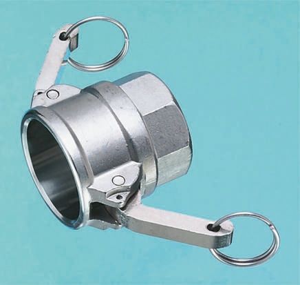 Straight Male Hose Coupling 1-1/2in Part D Cam &amp; Groove Coupler, 1-1/2 in G Female, Stainless Steel