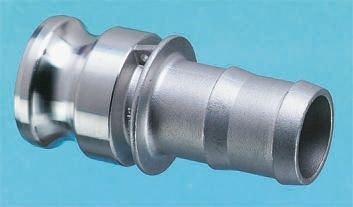 Straight Male Hose Coupling 1in Part E Cam &amp; Groove Adapter, Stainless Steel