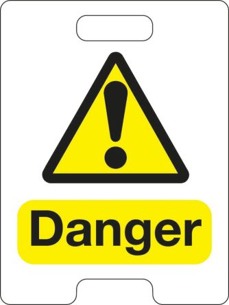 signs & labels frs3 1件装 黑色/黄色 英语 自立式 塑料 危险警告
