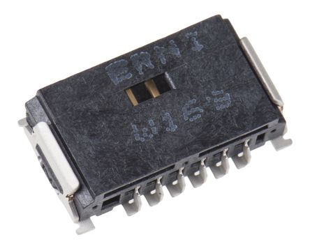 ERNI MiniBridge Series, 1.27mm Pitch 6 Way 1 Row Shrouded Right Angle PCB Header, Surface Mount, Solder Termination