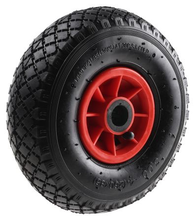 Guitel Black, Red Castor Wheels 3588121, 150daN