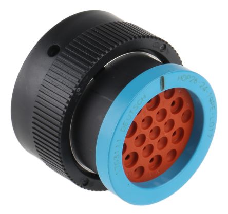 Deutsch HD20 Series, 19 Pole Cable Mount Connector Plug, IP67, 24 Shell Size, Male Contacts, Bayonet Mating