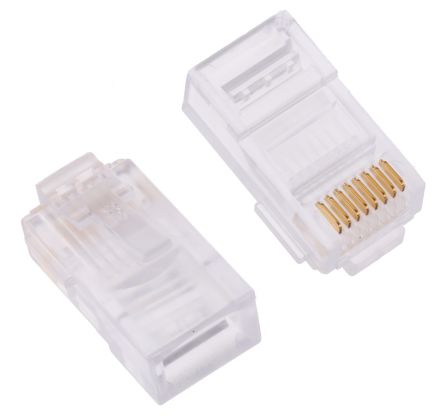 Bel-Stewart RJ45 Connector Plug, Straight, Cable Mount