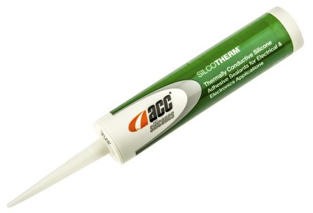 Acc Silicones Silicone Thermal Adhesive, 8 h Cure, 310 ml Cartridge