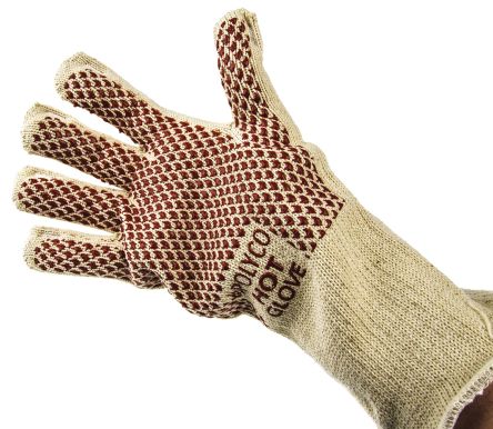 BM Polyco White Heat Resistant Cotton Nitrile-Coated Reusable Gloves 9 - M