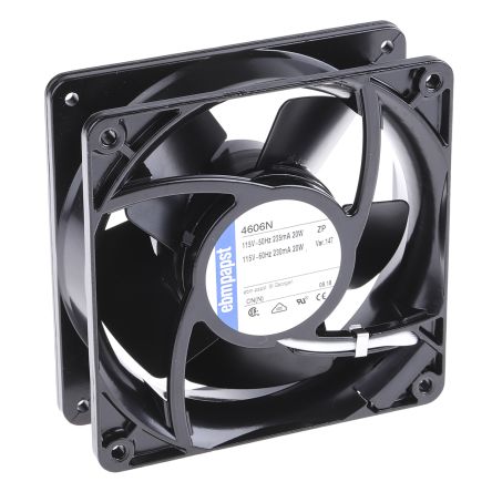 AC Axial Fan, 119 x 119 x 38mm, 180m&#179;/h, 18W, 115 V ac (4000N Series)