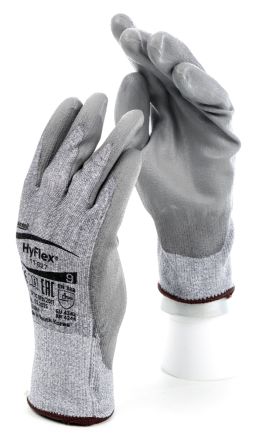 Ansell Grey Cut Resistant Dyneema Polyurethane-Coated Reusable Gloves 9 - M