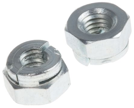Bright Zinc Plated Steel Aerotight Lock Nut, M3