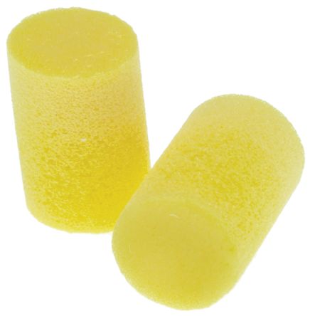 Reusable Yellow PVC Ear Plugs, 28dB, 5 Pairs
