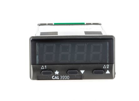 CAL 3200 PID Temperature Controller, 48 x 24 (1/32 DIN)mm, 2 Output Relay, 90 &#8594; 264 V ac Supply Voltage