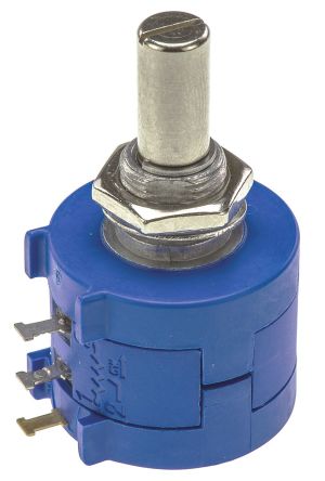 Bourns 3590S Series Wirewound Potentiometer with a 6.35 mm Dia. Shaft 10-Turn, 500&#937;, &#177;5%, 2W, &#177;50ppm/&#176;C, Panel Mount