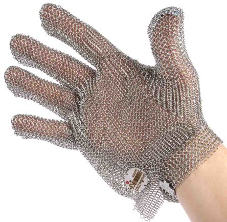 BM Polyco Grey Cut Resistant Stainless Steel Reusable Gloves 8 - S