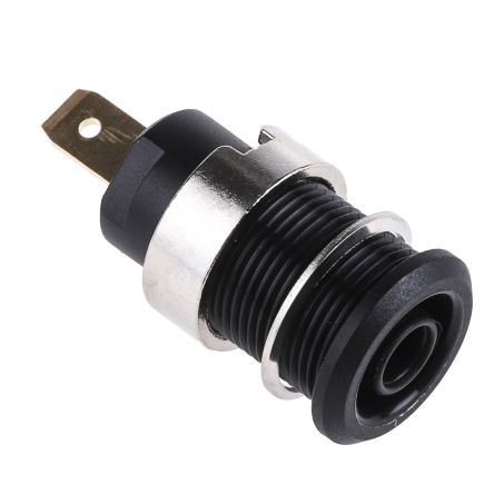 Multi Contact, Black 4mm Socket, Gold Plated, 1000V, 24A