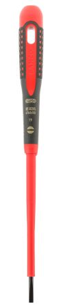 Bahco 100 mm Alloy Steel 1000V Screwdriver, Slotted 0.5 x 3 mm Tip, Bi-material