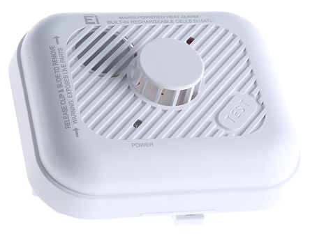 Heat Detector Stand-Alone Heat Detector, Battery, Mains Powered, 85dB