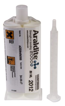 Araldite 2012 50 ml Yellow Dual Cartridge Epoxy Adhesive for Various Materials
