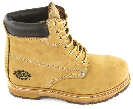 Dickies Cleveland Safety Boots - UK 8, Steel Toe Cap, Honey