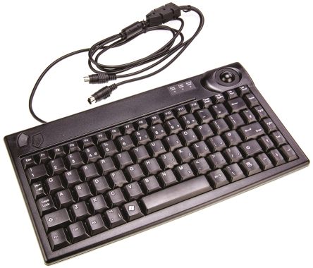 Sejin Wired Black PS/2 Compact Trackball Keyboard