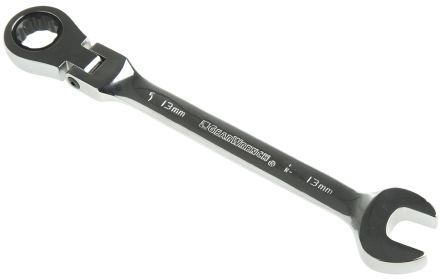 Gear Wrench 13 mm Pivot Head Combination Ratchet Spanner, 178 mm length
