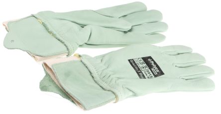BM Polyco White Cut Resistant Kevlar Leather-Coated Reusable Gloves 10 - L