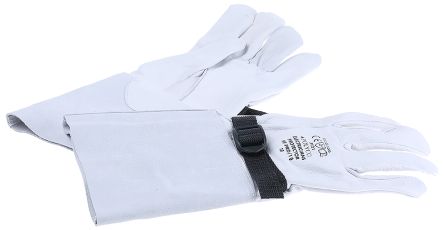 BM Polyco Grey Electrical Safety Leather Reusable Gloves 10 - L