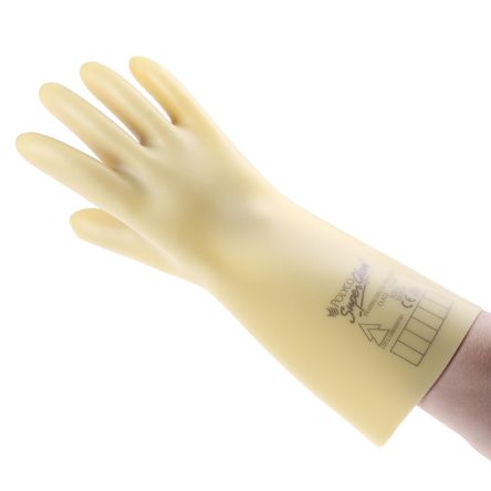 BM Polyco Brown Electrical Safety Latex Electricians Gloves 10 - L