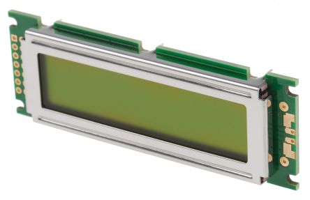 Displaytech 162D-BA-BC Alphanumeric Reflective LCD Monochrome Display Green, LED Backlit, 2 Rows by 16 Characters