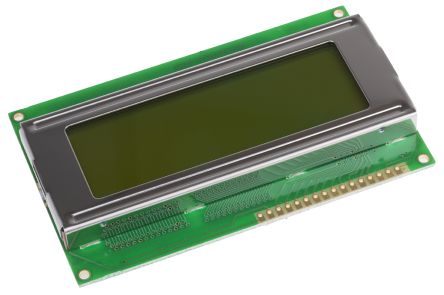 Displaytech 204A-BC-BC Alphanumeric Transflective LCD Monochrome Display Green, LED Backlit, 4 Rows by 20 Characters