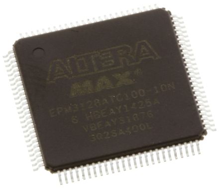 Altera EPM3128ATC100-10N, Complex Programmable Logic Device CPLD MAX 3000A EEPROM 128 Cells, 80 I/O, 8 Labs, ISP,