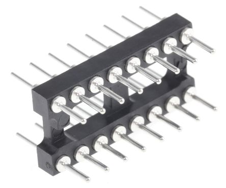 E-TEC 2.54mm Pitch 16 Way,Through Hole Mount PCB Header, Tin Plated Contacts