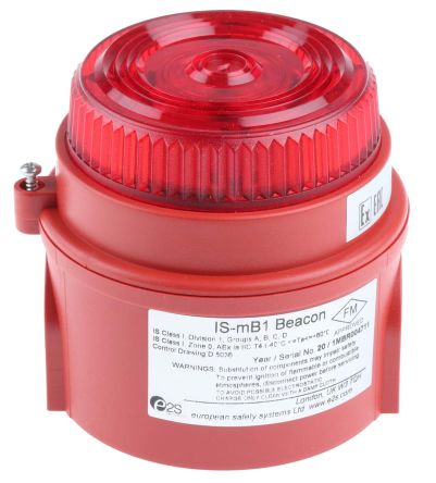 Explosion Proof LED, Flashing Beacon IS-mB1 Series, Red, Surface Mount, 16 &#8594; 28 V dc