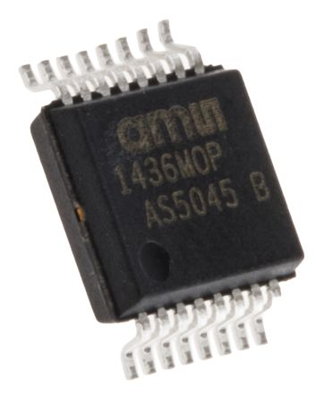 ams AS5045 Hall Effect Sensor, 3 &#8594; 3.6 V, 4.5 &#8594; 5.5 V, 16-Pin SSOP