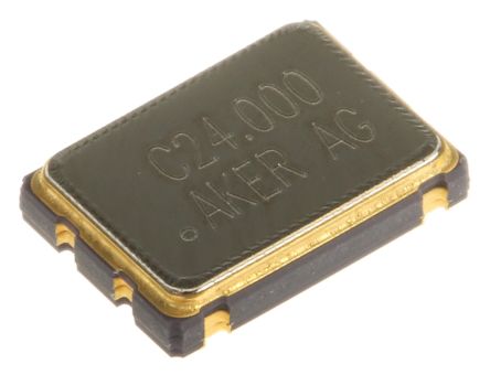 S75005-24.000-X-15, Crystal Oscillator, 24 MHz, &#177;50ppm HCMOS 15pF, 4-Pin SMD, 7 x 5 x 1.3mm