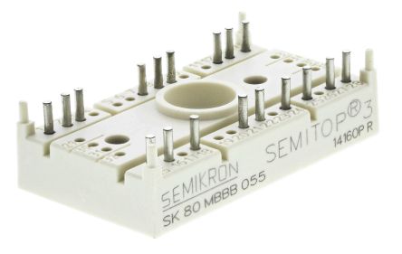 Semikron SK 80 MBBB 055 Hex N-channel MOSFET, 117 A, 55 V, 28-Pin SEMITOP3