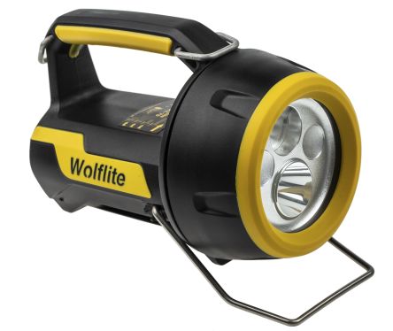 Wolf Safety Torch LED, ATEX Rechargeable Battery pack, Black, Plastic Case