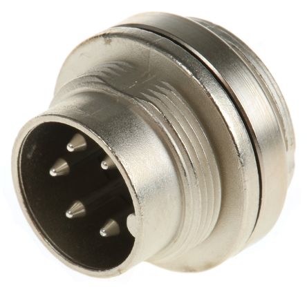 Binder, 5 Pole Panel Mount Miniature Connector Socket, Male Contacts