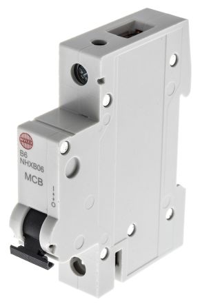 NHXB06 | Wylex 6A 1 Pole Type B Miniature Circuit Breaker NSB Series 1 ...