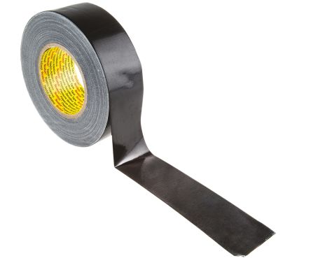 1909 50mm X 50m Black | 3M Scotch 1909 PE Coated Black Cloth Tape, 50mm ...