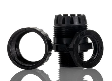 Adaptaflex Straight Cable Conduit Fitting, Nylon 66 Black Black 20mm nominal size IP65 M20