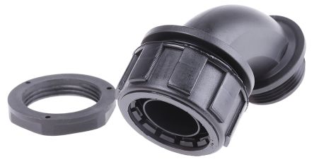 SES Sterling 90&#176; Elbow Cable Conduit Fitting, Polyamide Black 22mm nominal size IP65 PG21