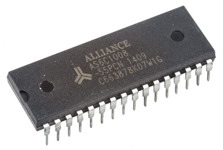 Alliance Memory AS6C1008-55PCN SRAM Memory, 1Mbit, 2.7 &#8594; 5.5 V, 55ns 32-Pin PDIP